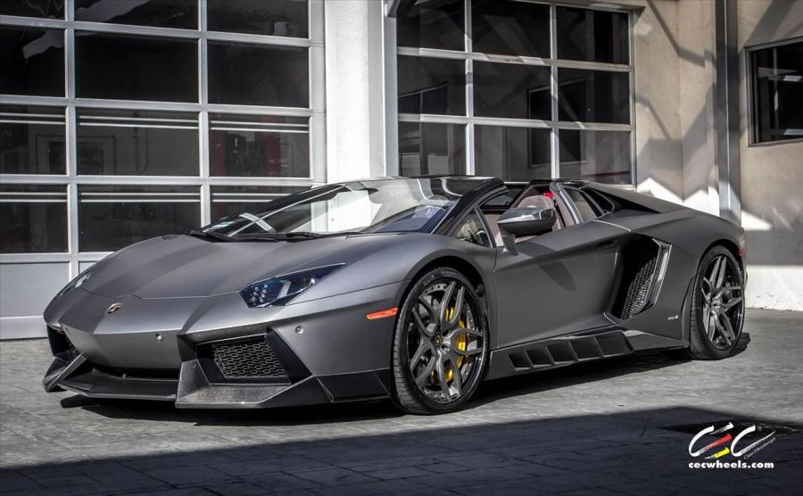Lamborghini Aventador Roadster by Novitec Rosso and CEC Wheels '2014